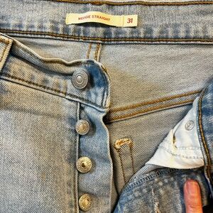 Levi's Light Blue Button-Fly Jeans